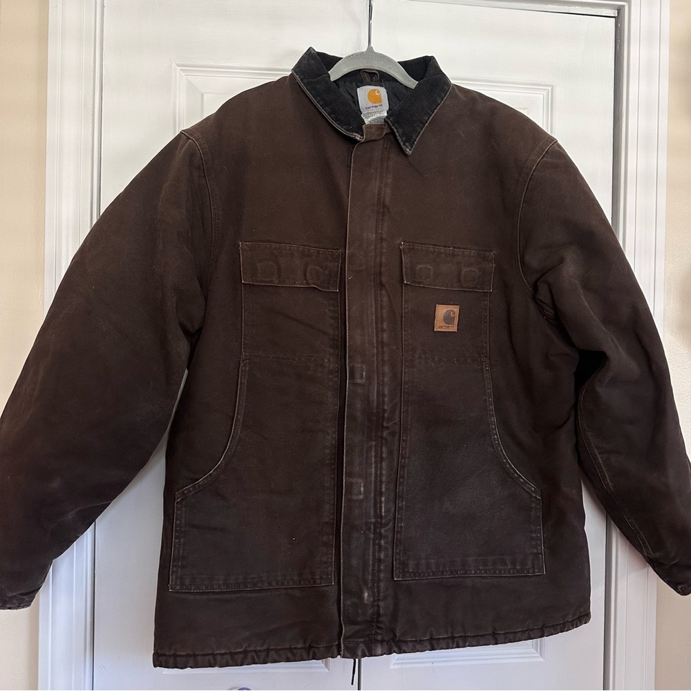 Vintage Men’s Brown Quilted Carhartt Jacket